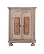 A CONTINENTAL PAINTED WOOD SIDE CABINET