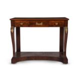 AN EMPIRE MAHOGANY AND ORMOLU MOUNTED SIDE TABLE