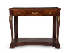 AN EMPIRE MAHOGANY AND ORMOLU MOUNTED SIDE TABLE