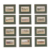 CECIL ALDIN (BRITISH 1870-1935), A SET OF TWELVE PRINTS: THE HUNTING COUNTRIES OF ENGLAND
