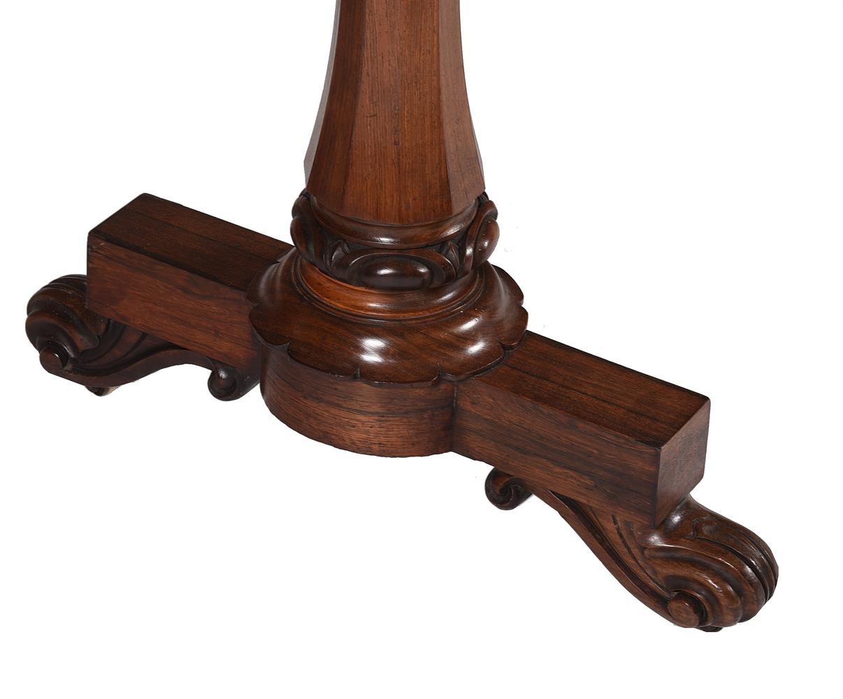 Y A WILLIAM IV ROSEWOOD LIBRARY TABLE - Image 3 of 6