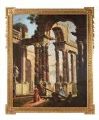 A MONUMENTAL GILTWOOD 'KIT-KAT' PICTURE FRAME, IN THE MANNER OF WILLIAM KENT