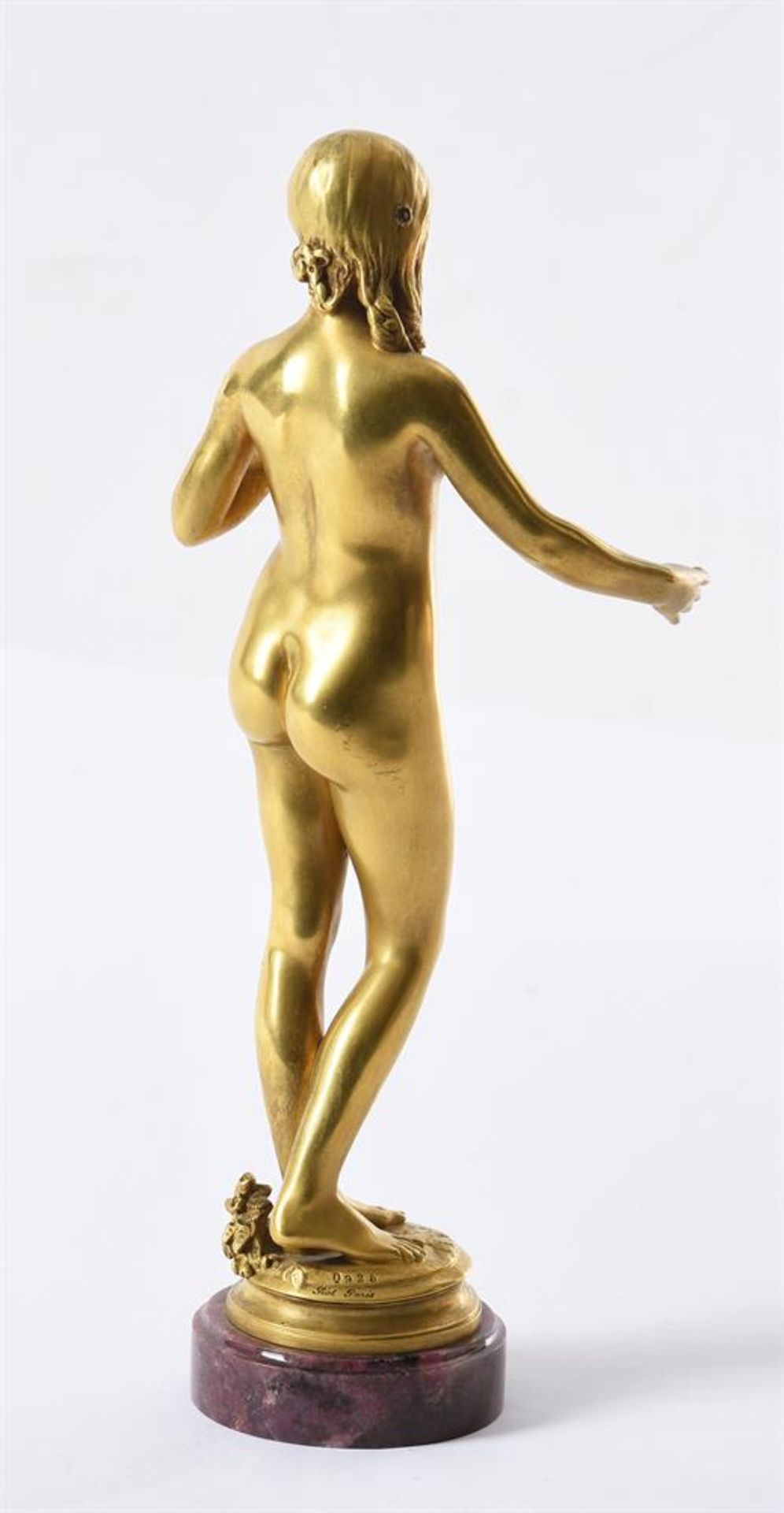 ANTONIN CARLES, A GILT METAL FIGURE OF A WOMAN 'LA JEUNESSE' - Image 5 of 5