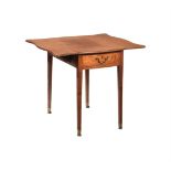 A GEORGE III MAHOGANY BUTTERFLY PEMBROKE TABLE