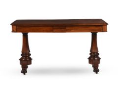 Y A WILLIAM IV ROSEWOOD LIBRARY TABLE