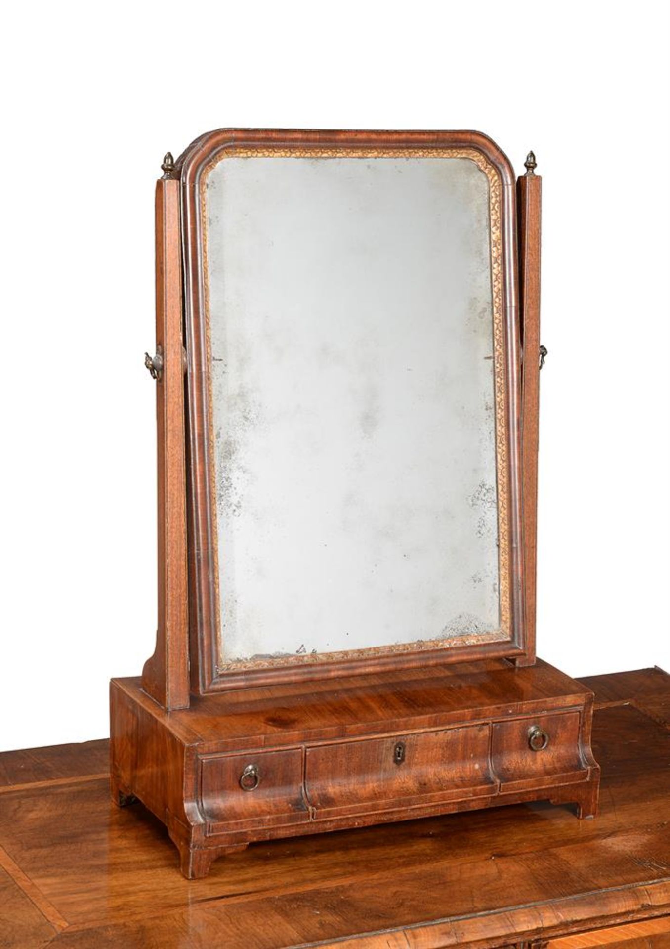 A MAHOGANY DRESSING MIRROR