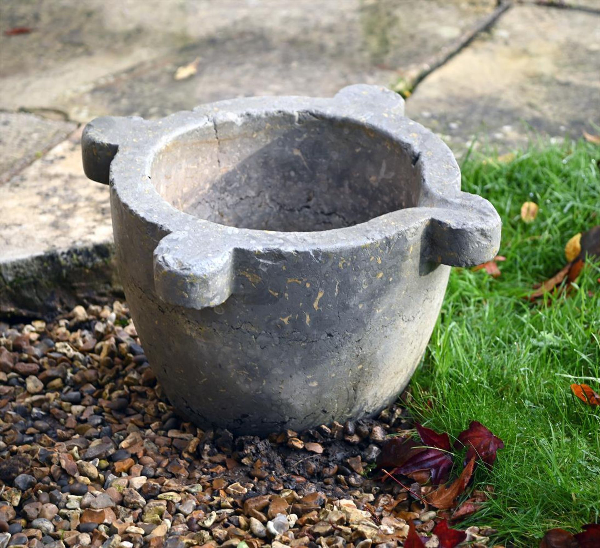 A PURBECK MARBLE MORTAR