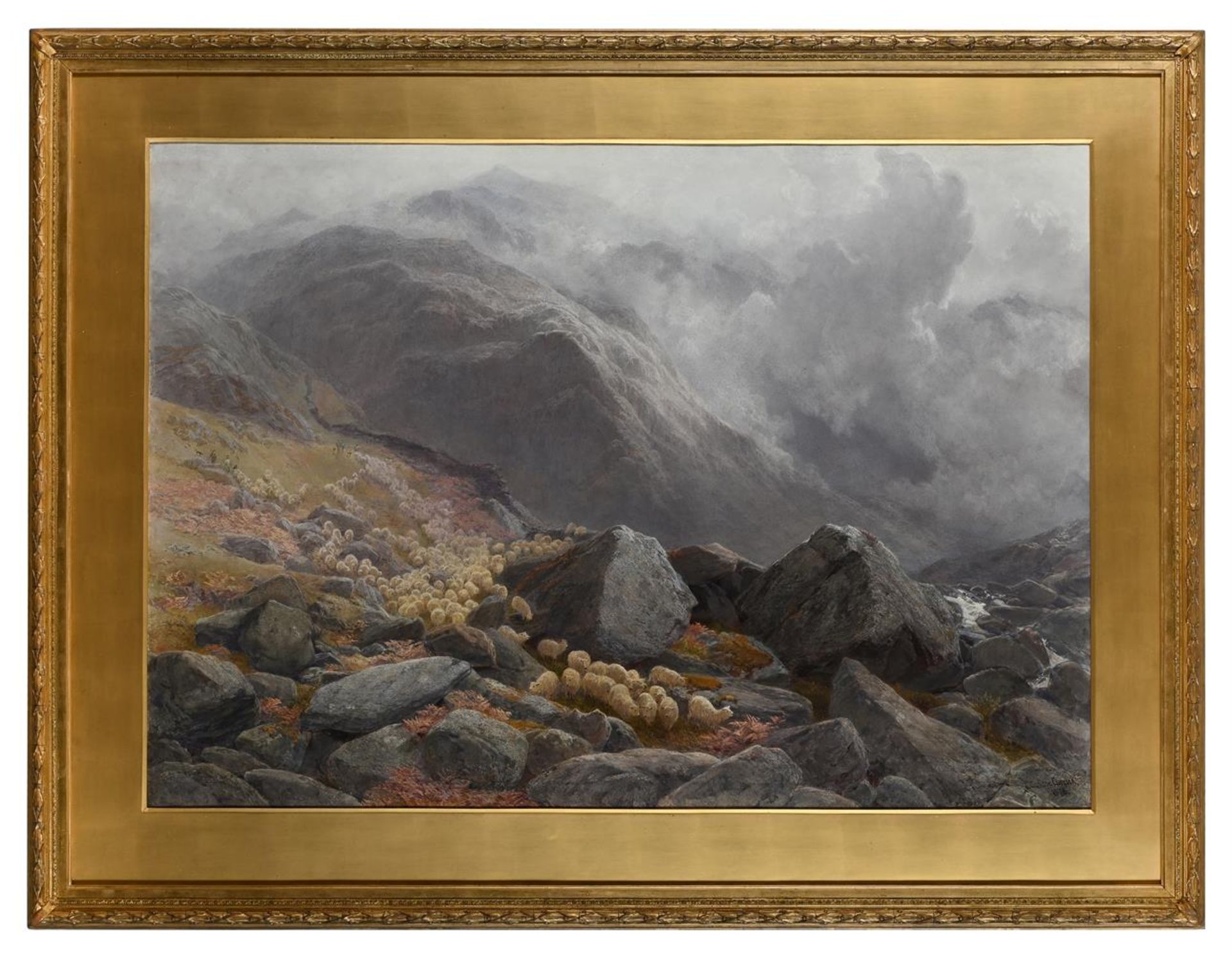 JAMES JACKSON CURNOCK (BRITISH 1839-1891/2), SHEEP IN A MOUNTAIN LANDSCAPE - Bild 2 aus 3