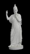 A BING AND GRONDAHL BISCUIT PORCELAIN MODEL OF ATHENA GIUSTINIANI