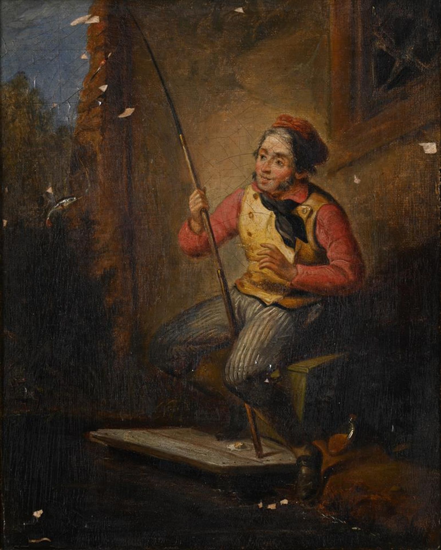 ATTRIBUTED TO EDMUND BRISTOW (BRITISH 1787-1876), THE FISHERMAN - Bild 2 aus 3