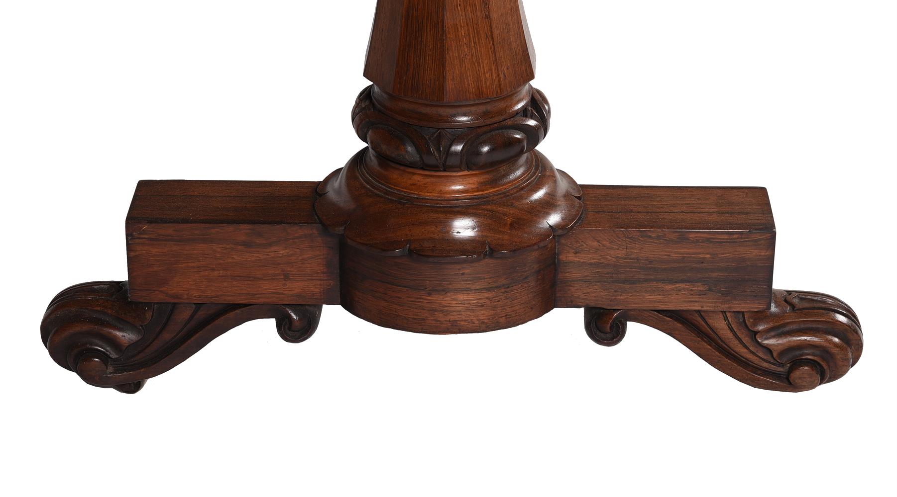 Y A WILLIAM IV ROSEWOOD LIBRARY TABLE - Image 4 of 6