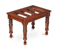 A LATE VICTORIAN MAHOGANY LUGGAGE STAND