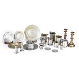A COLLECTION OF VARIOUS PEWTER