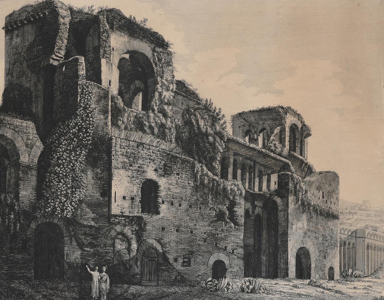 LUIGI ROSSINI (1790-1857), RUINS OF THE BASILICA OF SAN PAOLO FUORI LE MURA (4) - Image 2 of 6