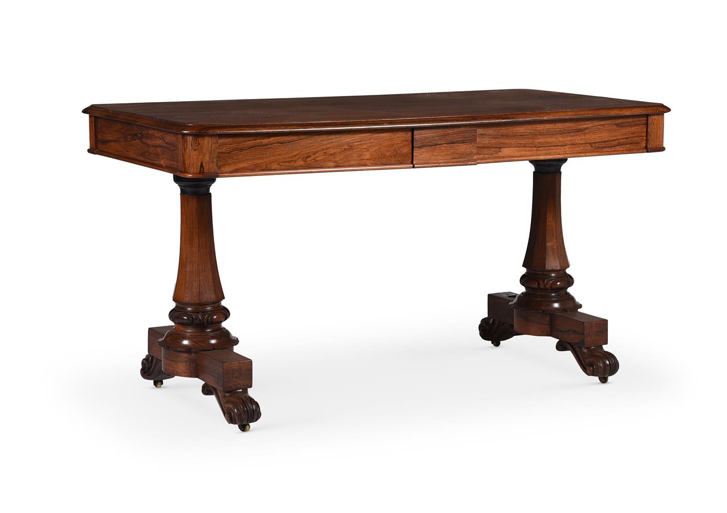 Y A WILLIAM IV ROSEWOOD LIBRARY TABLE - Image 2 of 6