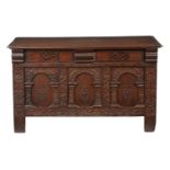 AN OAK COFFER