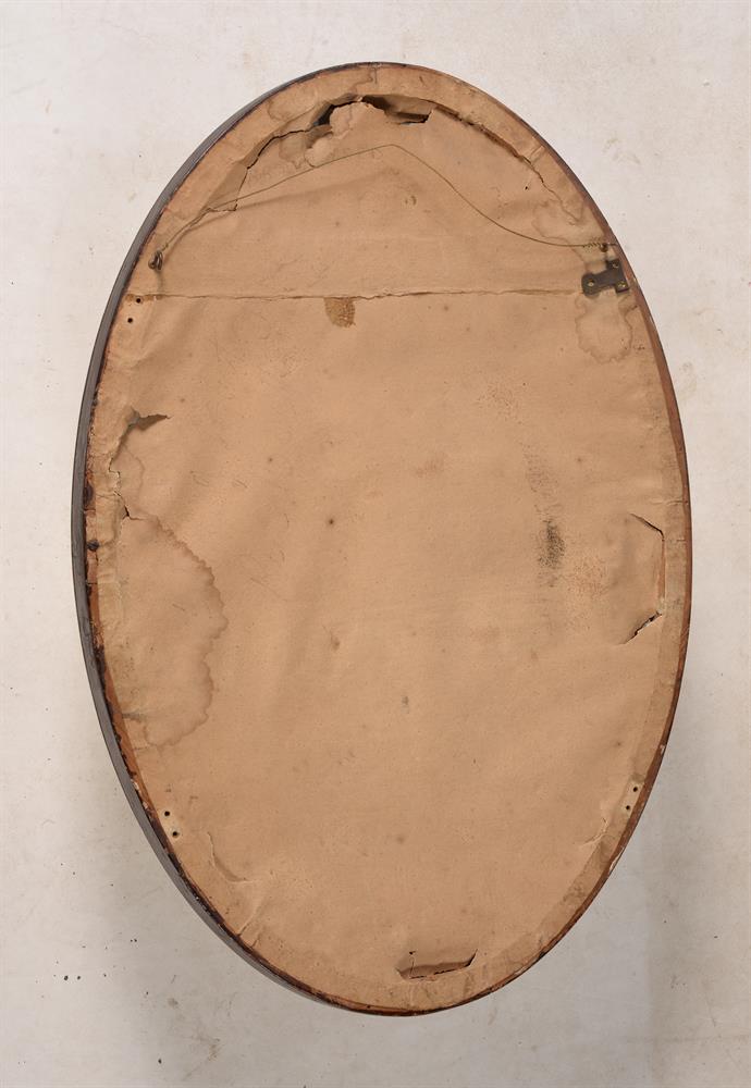 A PAIR OF PAINTED OVAL WALL MIRRORS - Image 5 of 6