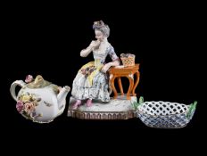 THREE ITEMS OF MEISSEN