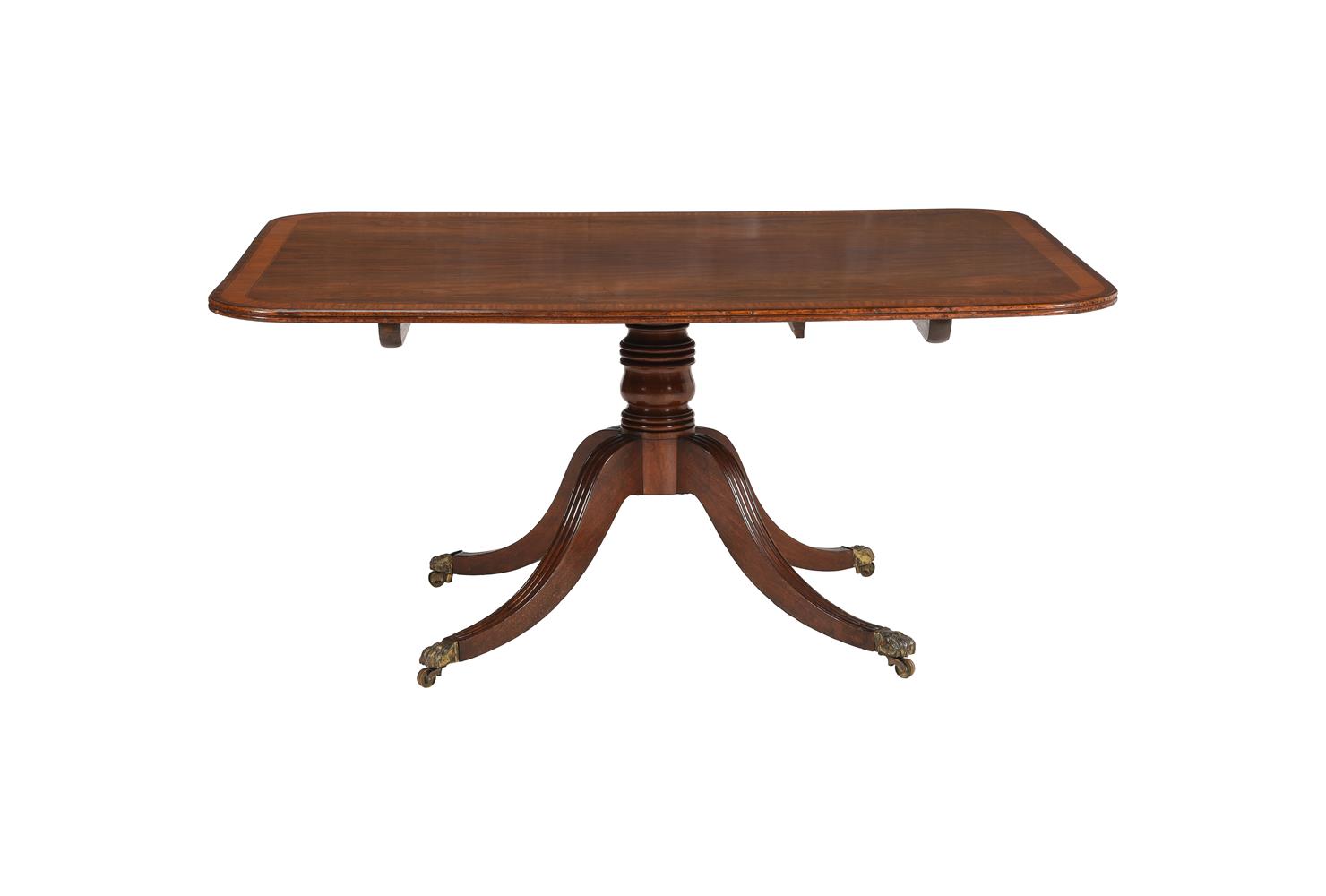 A GEORGE IV MAHOGANY AND SATINWOOD BANDED BREAKFAST TABLE