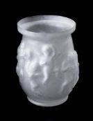 A SABINO, PARIS, FROSTED GLASS VASE