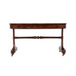 Y A GEORGE IV ROSEWOOD LIBRARY TABLE