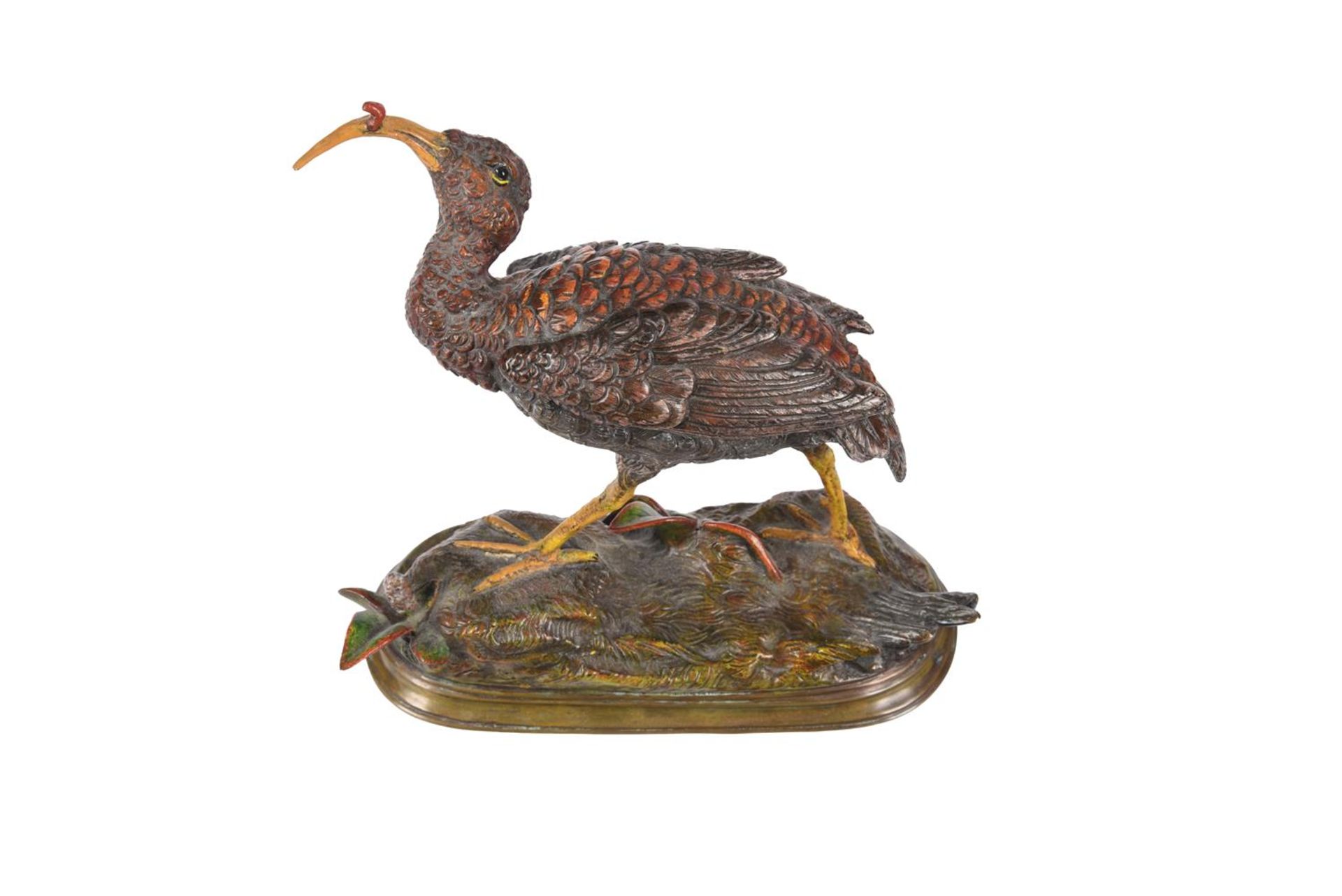 AFTER PAUL-EDOUARD DELABRIERRE (1829 – 1912), A COLD PAINTED BRONZE MODEL OF AN IBIS - Image 5 of 5