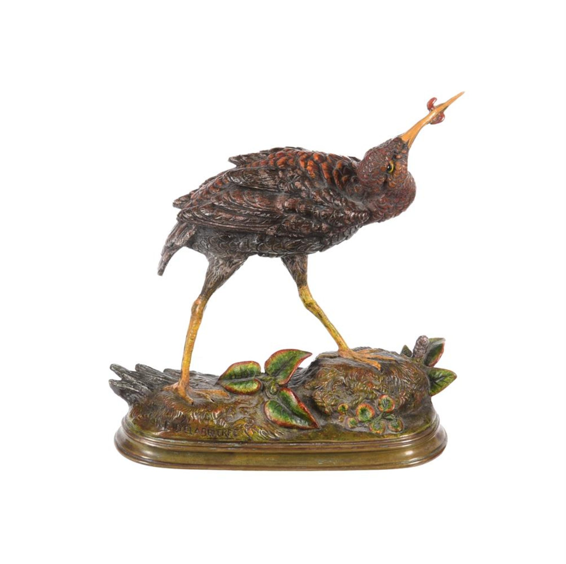 AFTER PAUL-EDOUARD DELABRIERRE (1829 – 1912), A COLD PAINTED BRONZE MODEL OF AN IBIS - Image 2 of 5