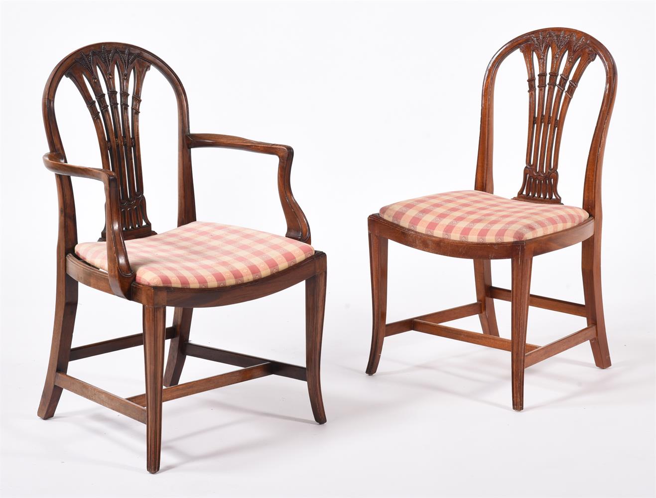 A HARLEQUIN SET OF TEN MAHOGANY DINING CHAIRS IN GEORGE III STYLE - Image 3 of 4