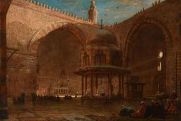 ATTRIBUTED TO EDWARD ANGELO GOODALL (BRITISH 1819-1908), THE MOSQUE OF SULTAN HASSAN, CAIRO