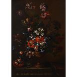 DUTCH SCHOOL (EARLY 18TH CENTURY), A PAIR OF STILL LIVES OF FLOWERS IN URNS