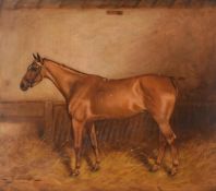 CHARLES E. GATEHOUSE (BRITISH 1866-1952), BAY MARE IN A STABLE