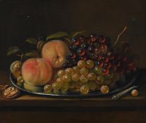 ATTRIBUTED TO JAMES SHAW (BRITISH FL.1769-1784), A STILL LIFE OF PEACHES; A STILL LIFE OF FRUIT (2)