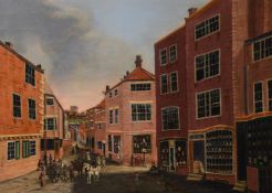 ENGLISH PROVINCIAL SCHOOL (18TH CENTURY), A VIEW OF THE HIGH STREET, WHITBY