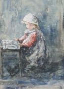 ROBERT GEMMELL HUTCHISON (SCOTTISH 1855-1936), A GIRL READING