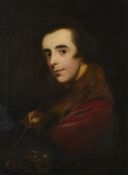 JAMES SHAW (BRITISH FL. 1769-1784), SELF PORTRAIT WITH A PALETTE