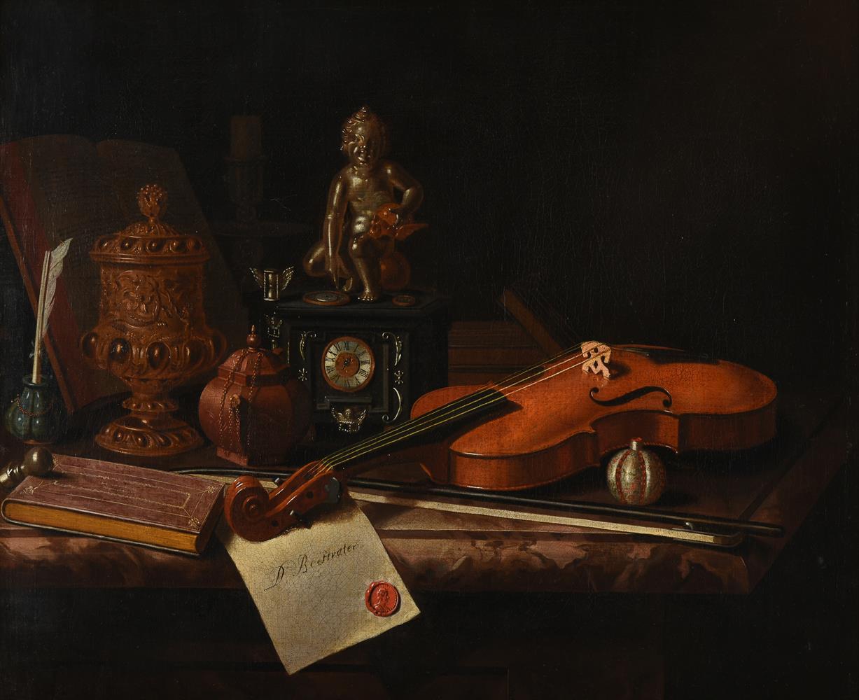 FOLLOWER OF PIETER GERRITSZ VAN ROESTRATEN, STILL LIFE WITH A VIOLIN