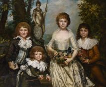 NICHOLAS JOSEPH DELIN (FLEMISH 1741-1803), PORTRAITS OF MADAME GUYOT AND HER CHILDREN (2)
