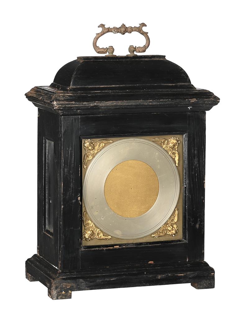 A WILLIAM III STYLE EBONISED TABLE CLOCK CASE