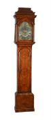 A GEORGE II WALNUT EIGHT-DAY LONGCASE CLOCK