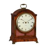 A GEORGE III BRASS MOUNTED MAHOGANY BRACKET CLOCK WITH TRIP-HOUR REPEAT