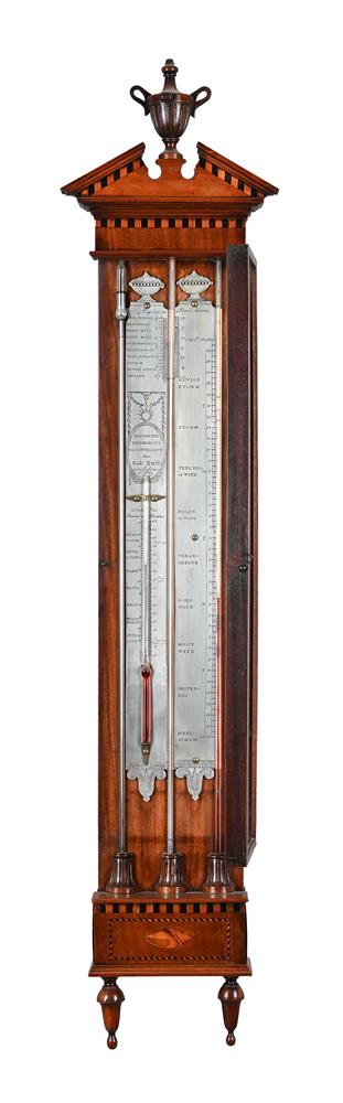 A DUTCH INLAID MAHOGANY MERCURY CONTRA-BAROMETER - Image 2 of 4