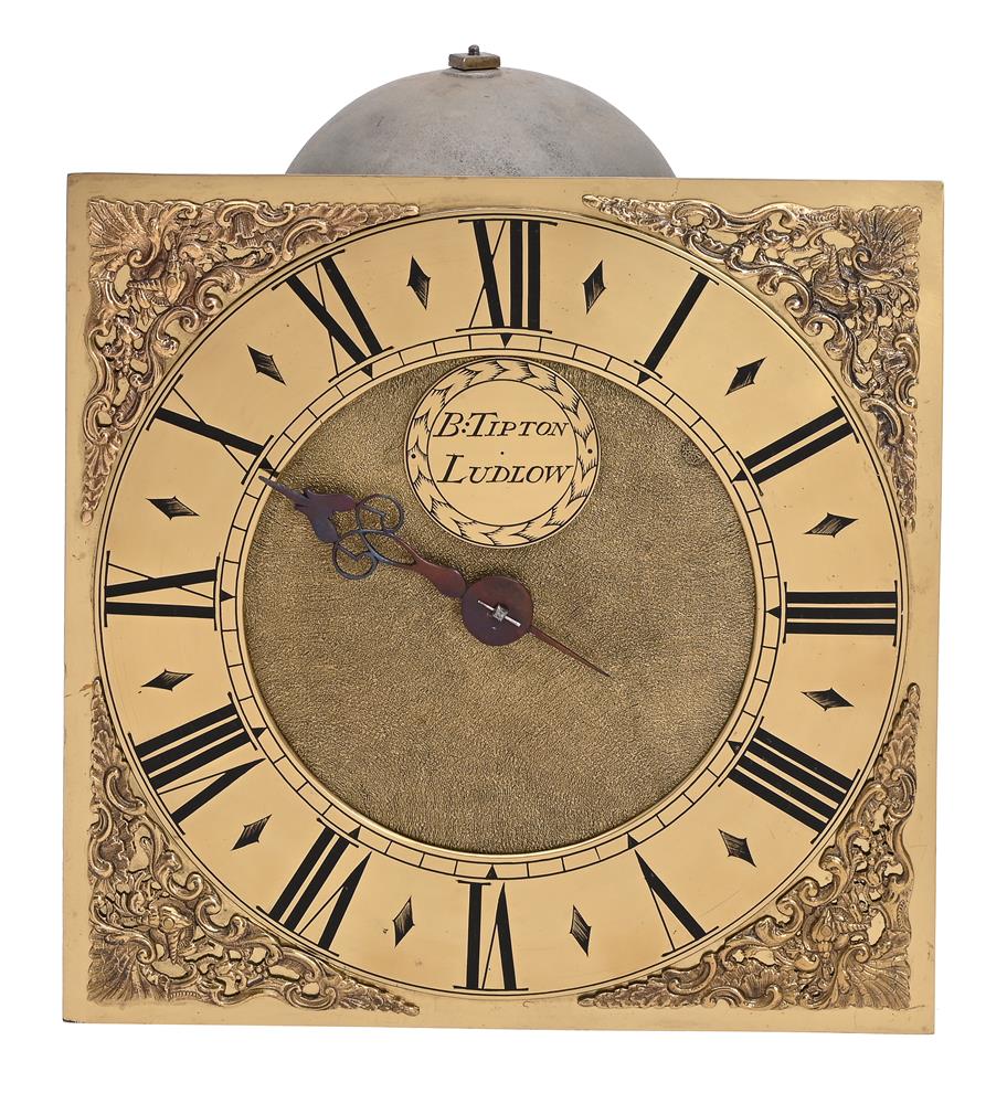 A GEORGE II/III SMALL PARQUETRY DECORATED ELM THIRTY-HOUR LONGCASE CLOCK OF FINE COLOUR - Image 2 of 4