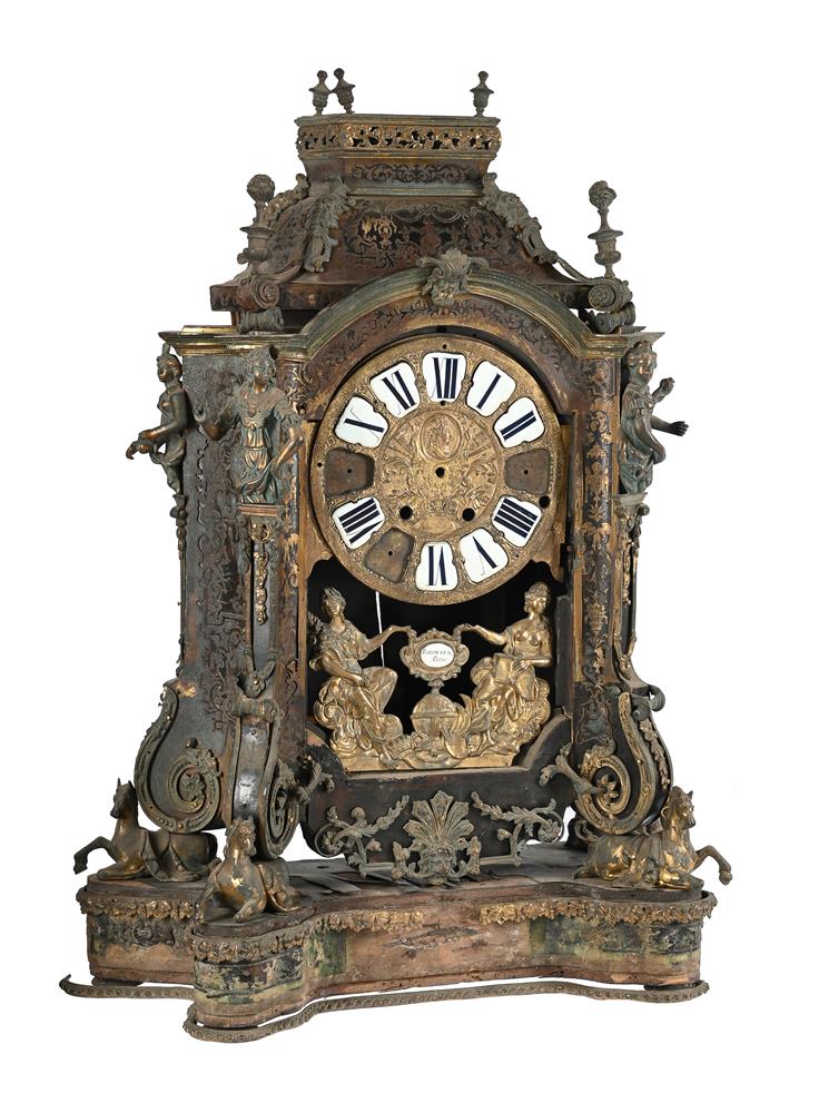 Y AN IMPRESSIVE FRENCH ORMOLU MOUNTED BOULLE BRACKET CASE AND DIAL IN DISTRESSED CONDITION