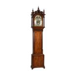 A GEORGE III MAHOGANY EIGHT-DAY LONGCASE CLOCK WITH CONCENTIC CALENDAR AND MOONPHASE