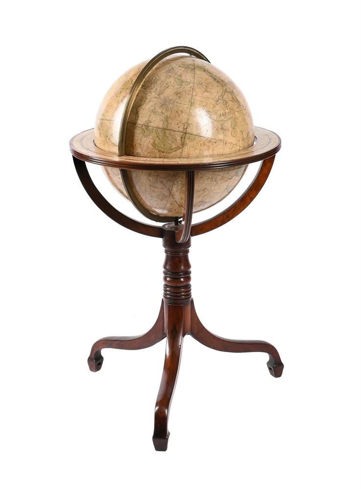 A GEORGE III EIGHTEEN-INCH CELESTIAL FLOOR-STANDING LIBRARY GLOBE