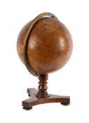A VICTORIAN FIFTEEN-INCH TERRESTRIAL LIBRARY TABLE GLOBE