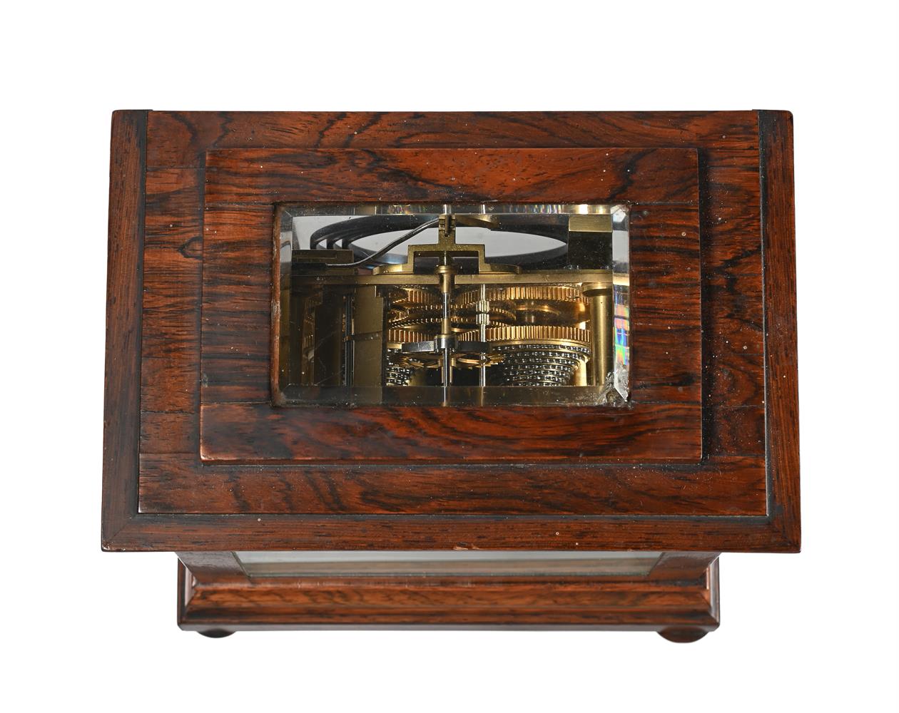 Y A VICTORIAN ROSEWOOD FIVE-GLASS MANTEL CLOCK - Image 3 of 3