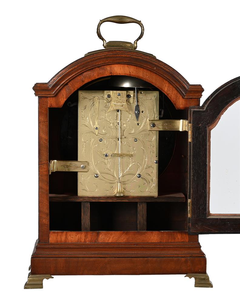 A GEORGE III BRASS MOUNTED MAHOGANY BRACKET CLOCK WITH TRIP-HOUR REPEAT - Image 2 of 2