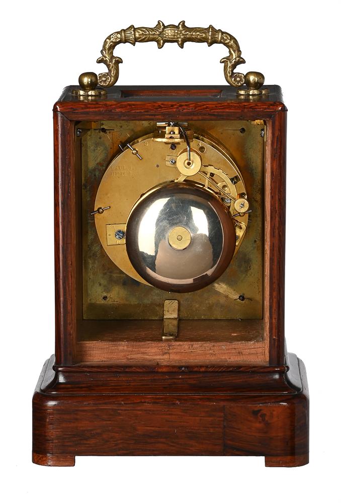 Y A FRENCH BRASS INLAID ROSEWOOD CARRIAGE CLOCK - Image 2 of 4