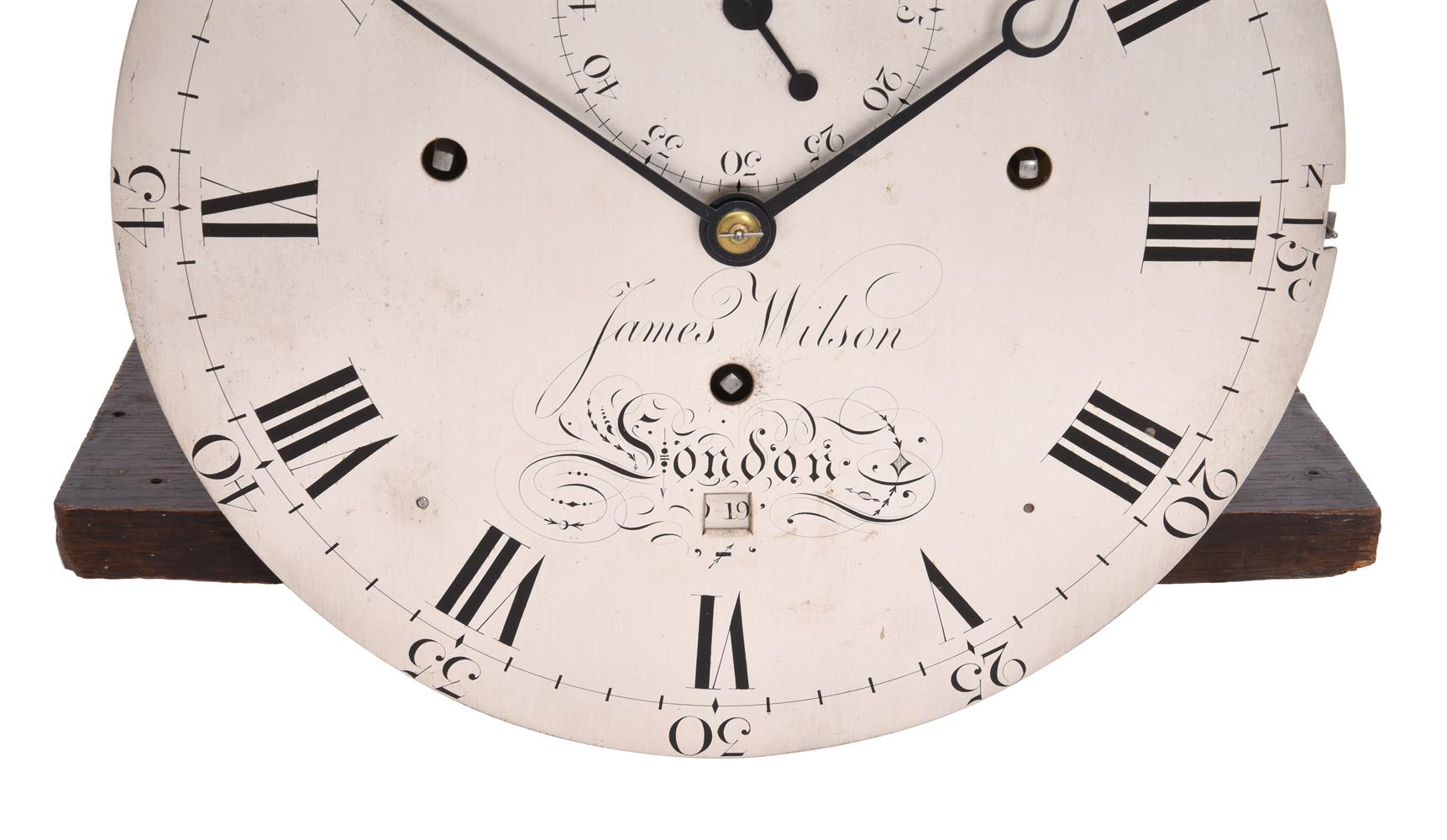 A FINE GEORGE III INLAID SATINWOOD QUARTER-CHIMING EIGHT-DAY LONGCASE CLOCK IN THE SHERATON MANNER - Image 5 of 8